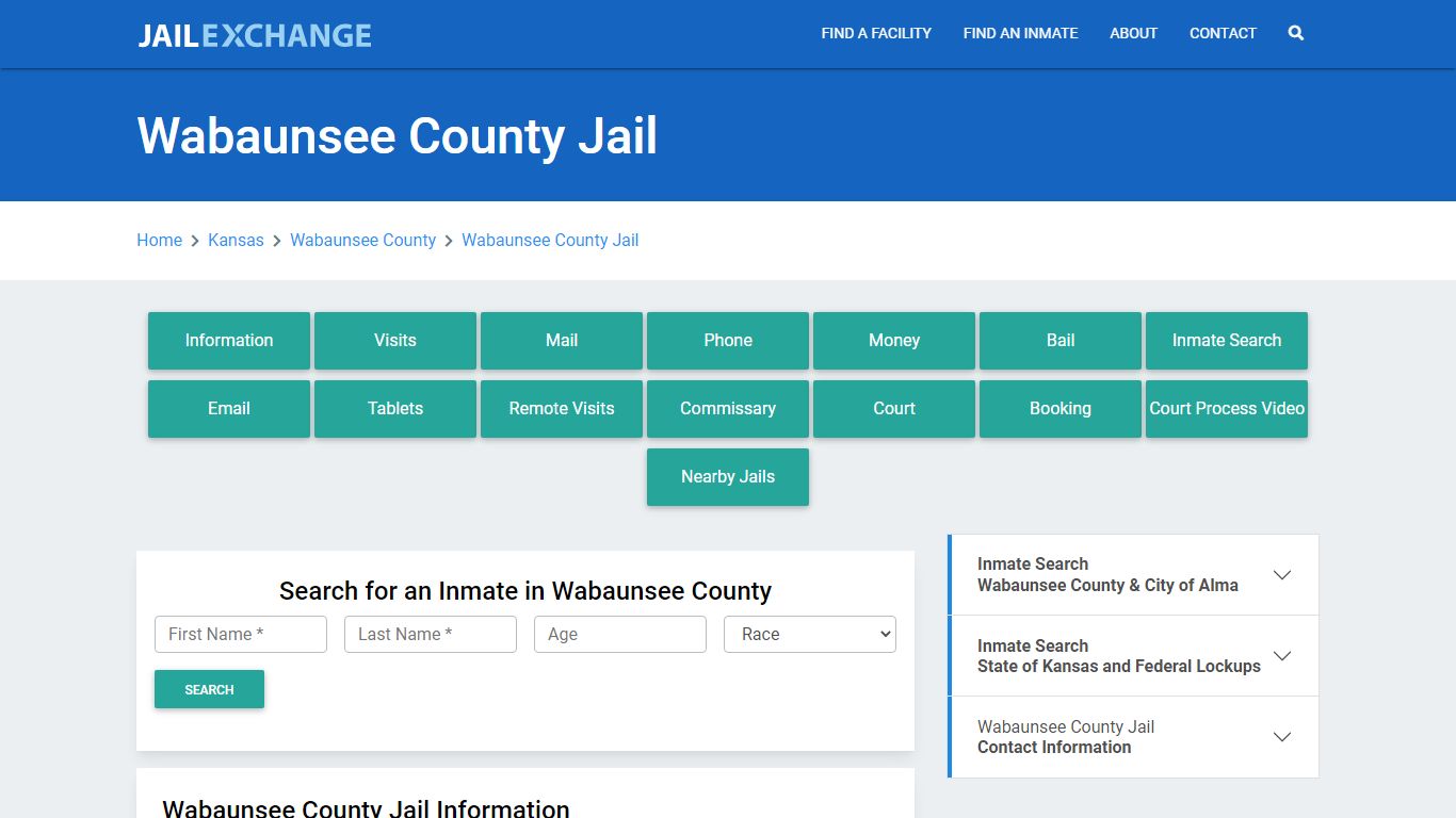 Wabaunsee County Jail Roster Lookup, KS, Inmate Search