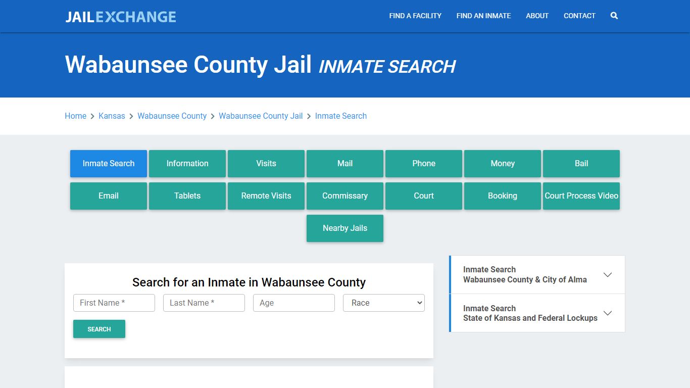 Wabaunsee County Jail, KS Inmate Search: Roster & Mugshots